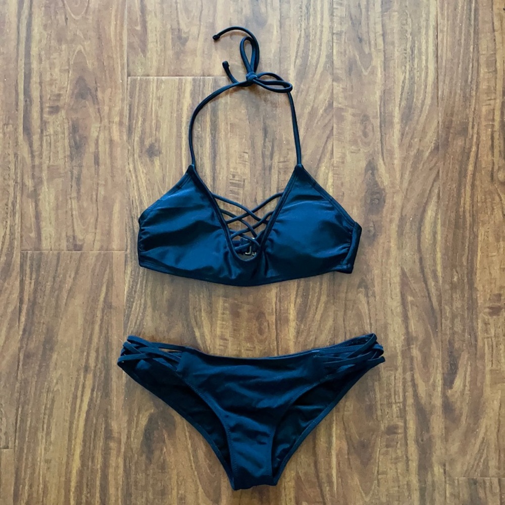 Black Cutout Bikini Set